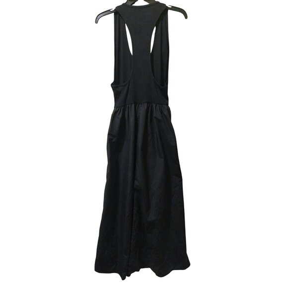 NWT Commense Black Ribbed Racerback Tank Maxi Dress W/Pockets Size Large - Picture 2 of 8
